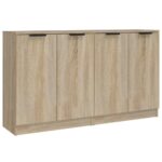 vidaXL Komody 2 ks dub sonoma 60x30x70 cm spracované drevo – Obrázok 2