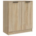 vidaXL Komody 2 ks dub sonoma 60x30x70 cm spracované drevo – Obrázok 3