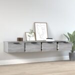 vidaXL Nástenné skrinky 2 ks sivé sonoma 68x30x20 cm spracované drevo – Obrázok 3