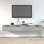 vidaXL Nástenné skrinky 2 ks sivé sonoma 68x30x20 cm spracované drevo