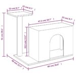 vidaXL Škrabadlo pre mačky so sisalovými stĺpikmi bledosivé 51 cm – Obrázok 7