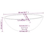 vidaXL Umývadlo sklo 50x37x14 cm zlaté – Obrázok 7
