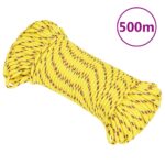 vidaXL Lodné lano žlté 3 mm 500 m polypropylén