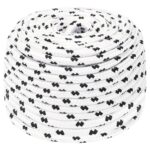 vidaXL Pracovné lano biele 10 mm 100 m polyester – Obrázok 2