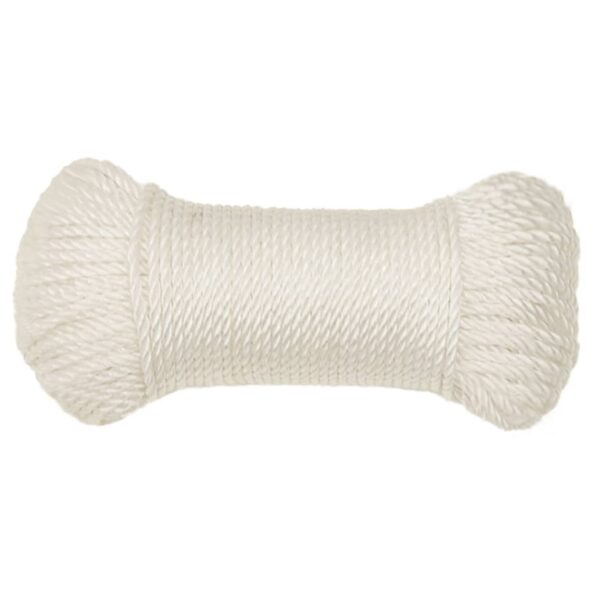 vidaXL Pracovné lano biele 8 mm 50 m polypropylén – Obrázok 3