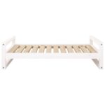 vidaXL Psia posteľ biela 105,5x75,5x28 cm borovicový masív – Obrázok 5