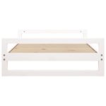 vidaXL Psia posteľ biela 105,5x75,5x28 cm borovicový masív – Obrázok 6