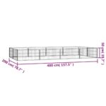 vidaXL Ohrádka pre psov 12 panelov čierna 100x50 cm práškovaná oceľ – Obrázok 7