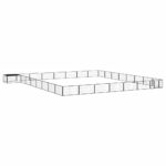 vidaXL Ohrádka pre psov 32 panelov čierna 100x50 cm práškovaná oceľ