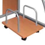 vidaXL Počítačový stôl hnedý 110x52x88,5 cm spracované drevo – Obrázok 4