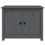 vidaXL Konferenčný stolík sivý 71x49x55 cm borovicový masív – Obrázok 6