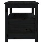 vidaXL Konferenčný stolík čierny 71x49x55 cm borovicový masív – Obrázok 7