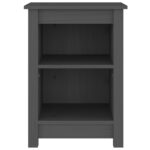 vidaXL Nočné stolíky 2 ks sivé 40x35x55 cm masívne borovicové drevo – Obrázok 4