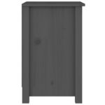 vidaXL Nočné stolíky 2 ks sivé 40x35x55 cm masívne borovicové drevo – Obrázok 5