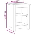 vidaXL Nočné stolíky 2 ks sivé 40x35x55 cm masívne borovicové drevo – Obrázok 9