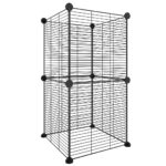 VidaXL 8-panelová klietka pre domáce zvieratá čierna 35x35 cm oceľ – Obrázok 2
