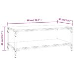 vidaXL Konferenčný stolík čierny 80x50x40 cm spracované drevo – Obrázok 8
