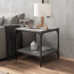 vidaXL Bočné stolíky 2 ks sivé sonoma 40x40x40 spracované drevo – Obrázok 4