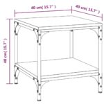 vidaXL Bočné stolíky 2 ks sivé sonoma 40x40x40 spracované drevo – Obrázok 10