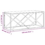 vidaXL Konferenčný stolík nehrdzavejúca oceľ a masívne akáciové drevo – Obrázok 6