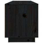 vidaXL TV skrinka čierna 100x34x40 cm masívna borovica – Obrázok 8