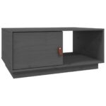 vidaXL Konferenčný stolík sivý 80x50x35,5 cm borovicový masív – Obrázok 2