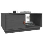 vidaXL Konferenčný stolík sivý 80x50x35,5 cm borovicový masív – Obrázok 4