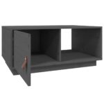 vidaXL Konferenčný stolík sivý 80x50x35,5 cm borovicový masív – Obrázok 7