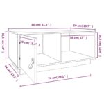 vidaXL Konferenčný stolík sivý 80x50x35,5 cm borovicový masív – Obrázok 11
