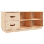 vidaXL Lavica na topánky 100x34x45 cm masívna borovica – Obrázok 2