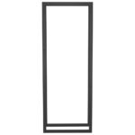 vidaXL Stojan na krbové drevo matný čierny 50x28x132 cm oceľ – Obrázok 3