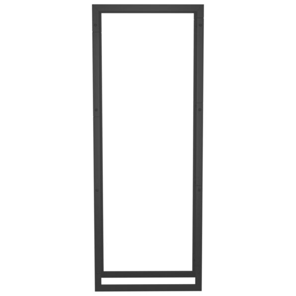 vidaXL Stojan na krbové drevo matný čierny 50x28x132 cm oceľ – Obrázok 3