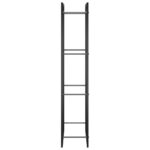 vidaXL Stojan na krbové drevo matný čierny 50x28x132 cm oceľ – Obrázok 4