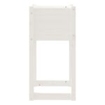 vidaXL Kvetináč biely 40x40x81 cm borovicový masív – Obrázok 5