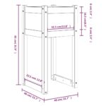 vidaXL Kvetináč biely 40x40x81 cm borovicový masív – Obrázok 7