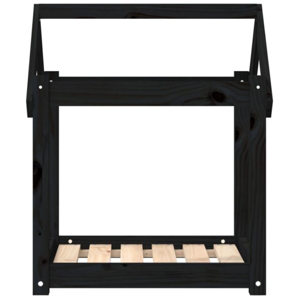 vidaXL Posteľ pre psa čierna 61x50x70 cm borovicový masív – Obrázok 5
