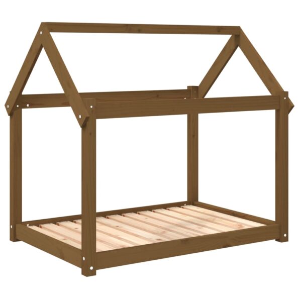 vidaXL Posteľ pre psa medovohnedá 101x70x90 cm borovicový masív – Obrázok 2