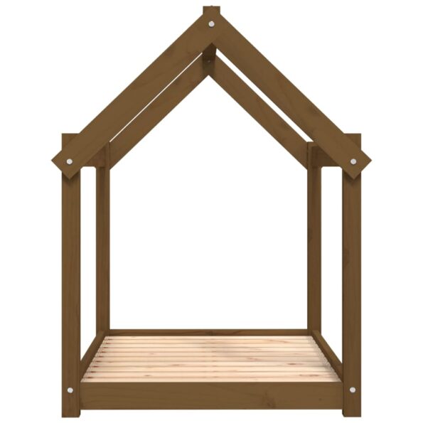 vidaXL Posteľ pre psa medovohnedá 101x70x90 cm borovicový masív – Obrázok 6