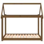 vidaXL Posteľ pre psa medovohnedá 111x80x100 cm borovicový masív – Obrázok 5