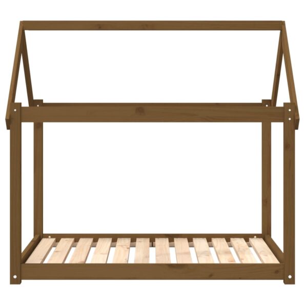 vidaXL Posteľ pre psa medovohnedá 111x80x100 cm borovicový masív – Obrázok 5