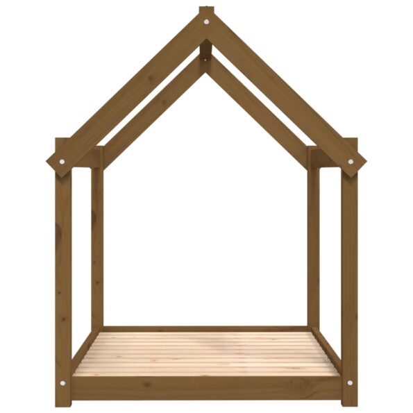 vidaXL Posteľ pre psa medovohnedá 111x80x100 cm borovicový masív – Obrázok 6