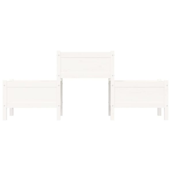 vidaXL Kvetináč biely 178,5x44x75 cm borovicový masív – Obrázok 4