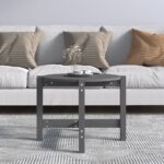 vidaXL Konferenčný stolík sivý Ø 62,5x45 cm borovicový masív – Obrázok 3