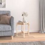 vidaXL Konferenčný stolík Ø42,5x45 cm borovicový masív