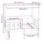vidaXL Posteľ pre psa sivý 95,5x73,5x90 cm borovicový masív – Obrázok 8