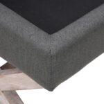 vidaXL Úložná taburetka tmavošedá 110x45x49 cm látka – Obrázok 5