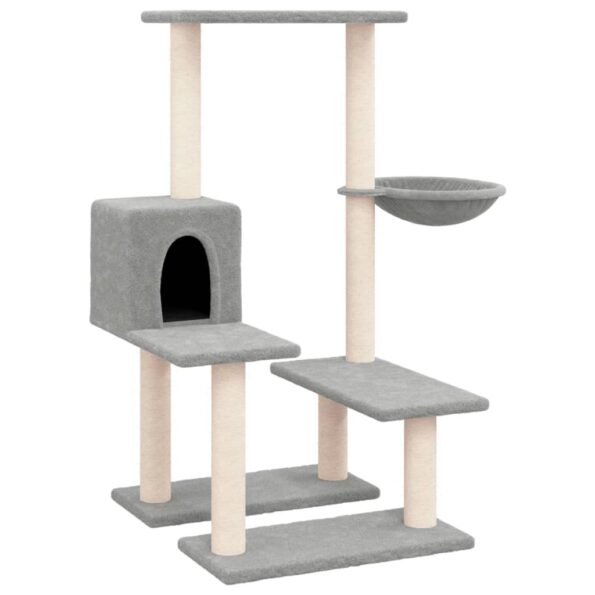 VXL8720287213536_a_en_hd_1.jpg vidaXL Škrabadlo pre mačky so sisalovými stĺpikmi bledosivé 94,5 cm – Obrázok 2
