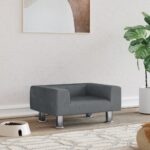 vidaXL Pelech pre psa tmavosivý 50x40x26,5 cm zamat