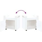 vidaXL Stolový vozík lesklý biely 60x45x60 cm spracované drevo – Obrázok 9