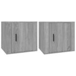 vidaXL Nočné stolíky 2 ks sivý dub sonoma 50x39x47 cm – Obrázok 2